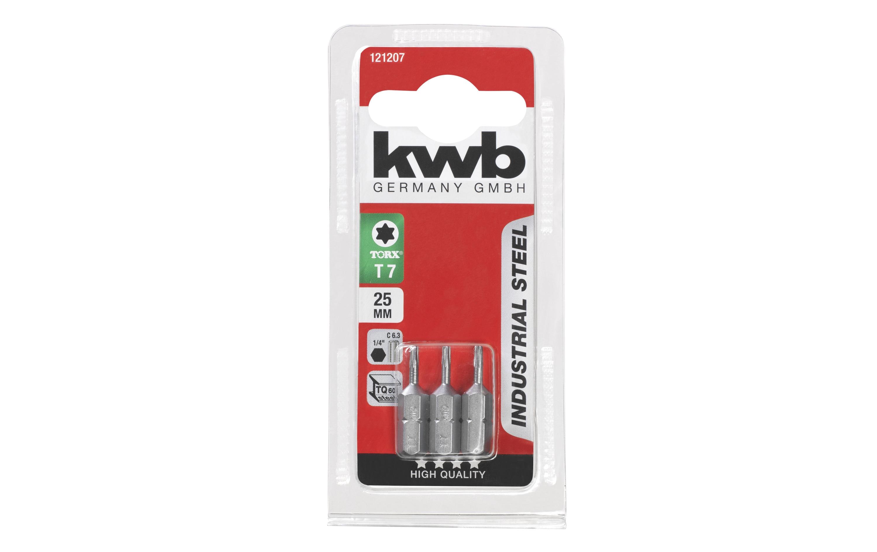 kwb Bit-Set 1/4 Torx T7 3-teilig kwb Bit-Set 1/4 Torx T7 3-teilig