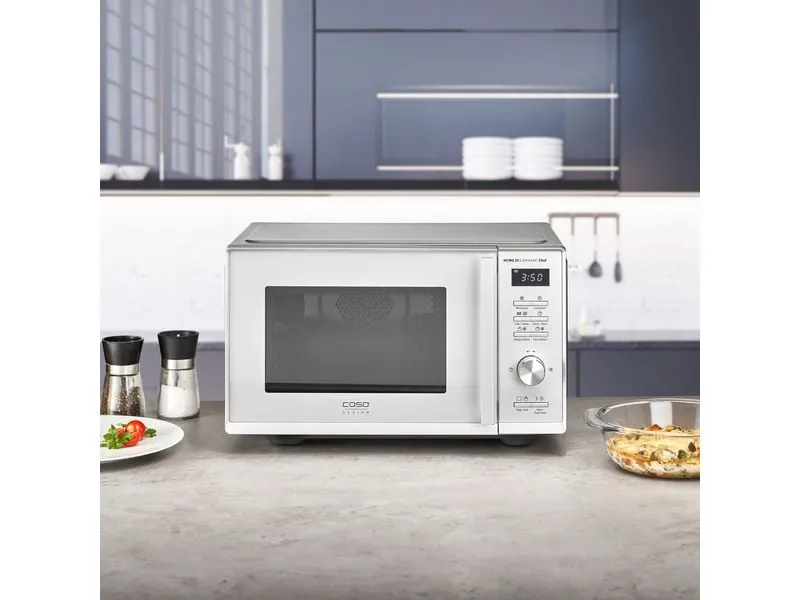 Caso Mikrowelle mit Grill HCMG 25 Ceramic Chef Silber Caso Mikrowelle mit Grill HCMG 25 Ceramic Chef Silber
