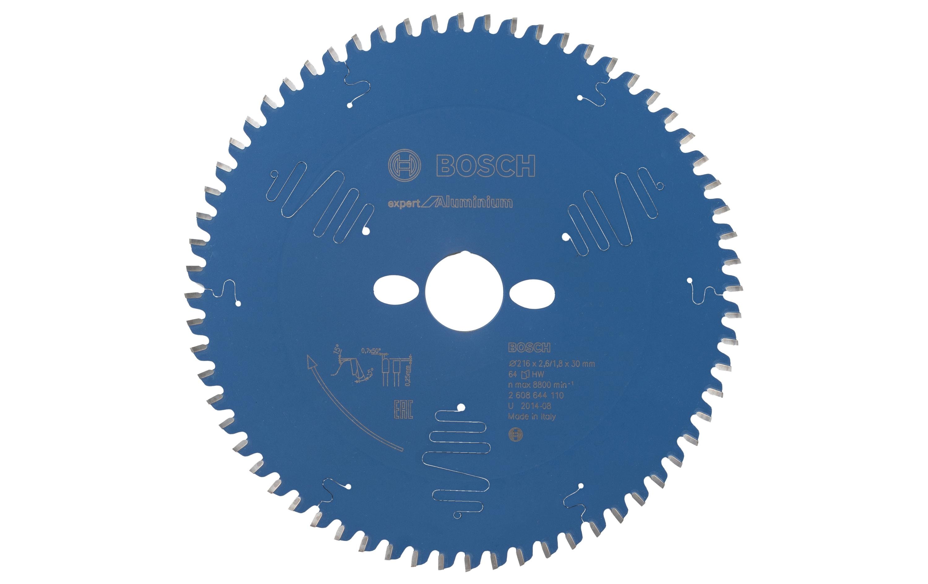 Bosch Professional Kreissägeblatt Expert Aluminium, 216 x 30 x 2.6 mm, Z 64