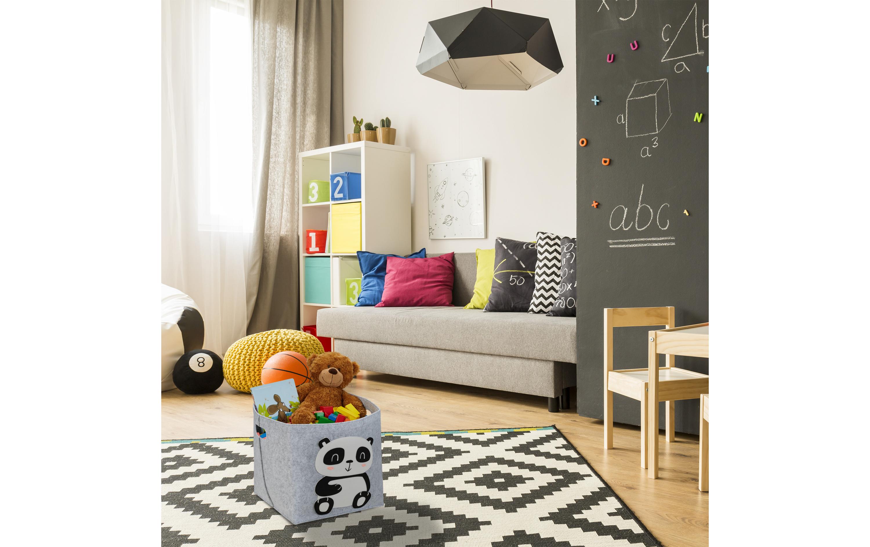 relaxdays Spielzeugkorb Panda