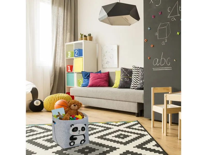 relaxdays Spielzeugkorb Panda relaxdays Spielzeugkorb Panda
