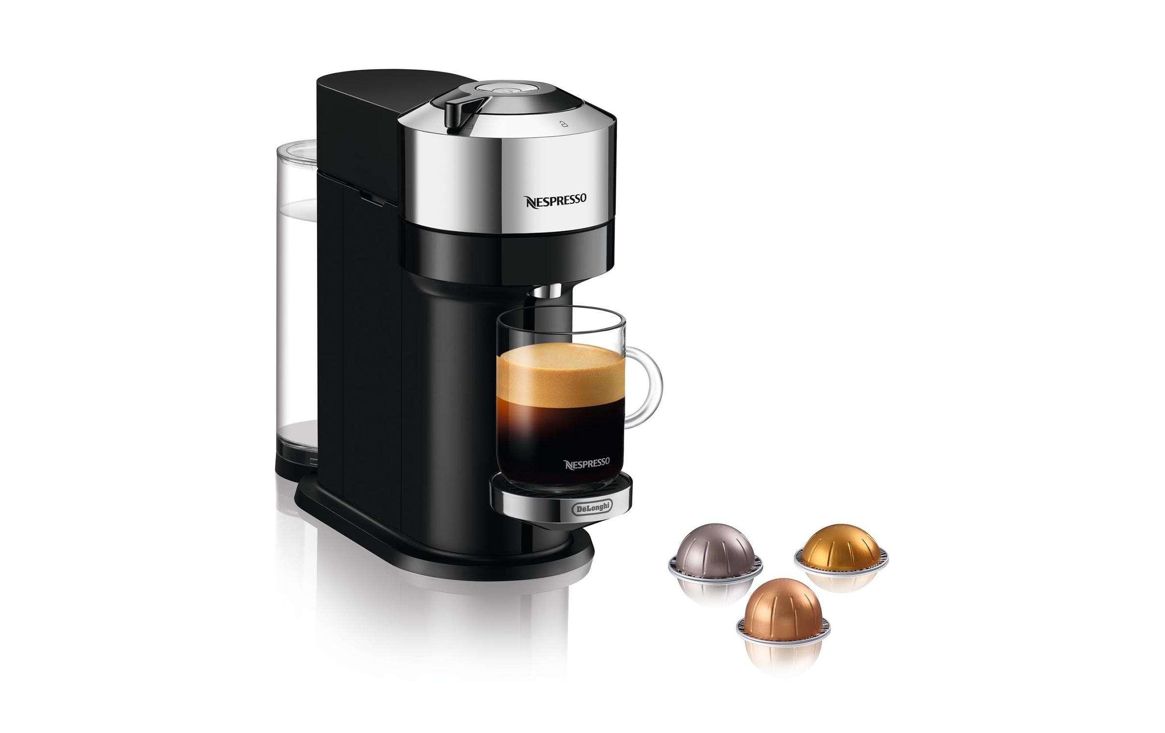 De'Longhi Kaffeemaschine Nespresso Vertuo Next Deluxe ENV120.C Chrome