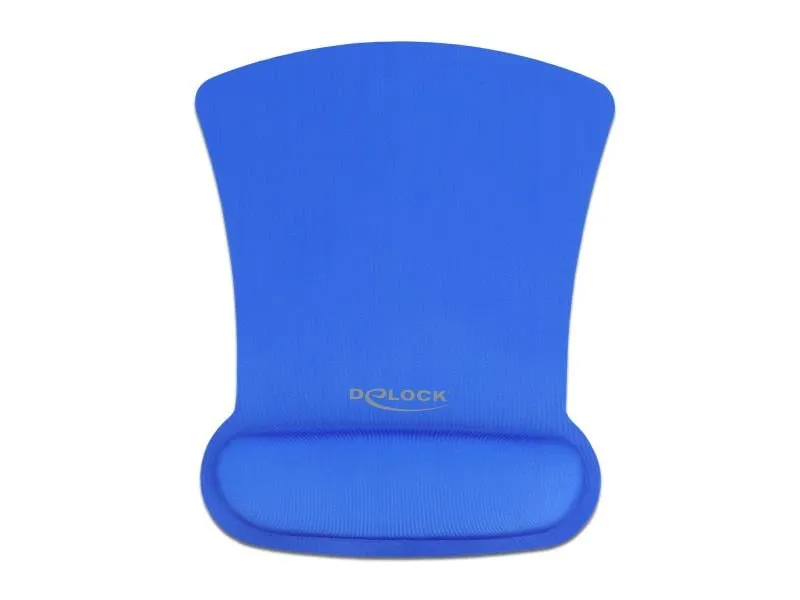 Delock Ergonomische Mausmatte mit Handballenauflage, blau Blau Delock Ergonomische Mausmatte mit Handballenauflage, blau Blau