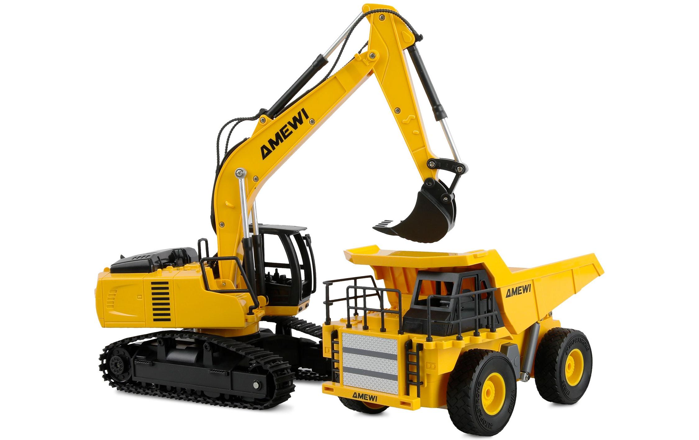 Amewi 2-in-1 Set Kipper & Kettenbagger 1:24 RTR