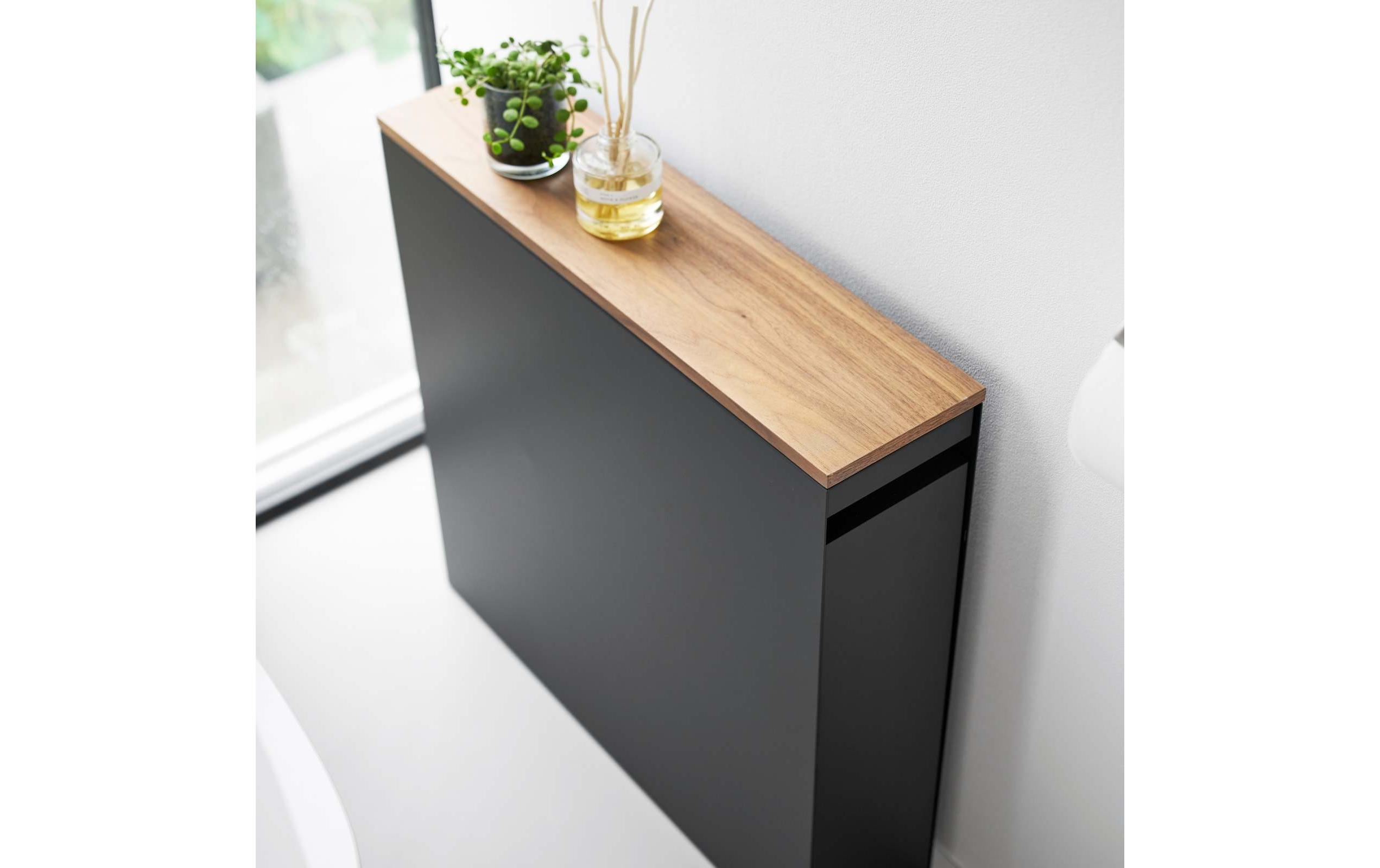 Yamazaki Badezimmerregal Tower 56 x 55 cm, Schwarz