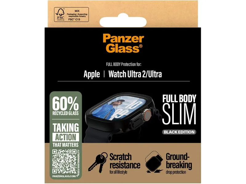 Panzerglass Full Body Protection Slim Apple Watch Ultra 2 Schwarz Panzerglass Full Body Protection Slim Apple Watch Ultra 2 Schwarz