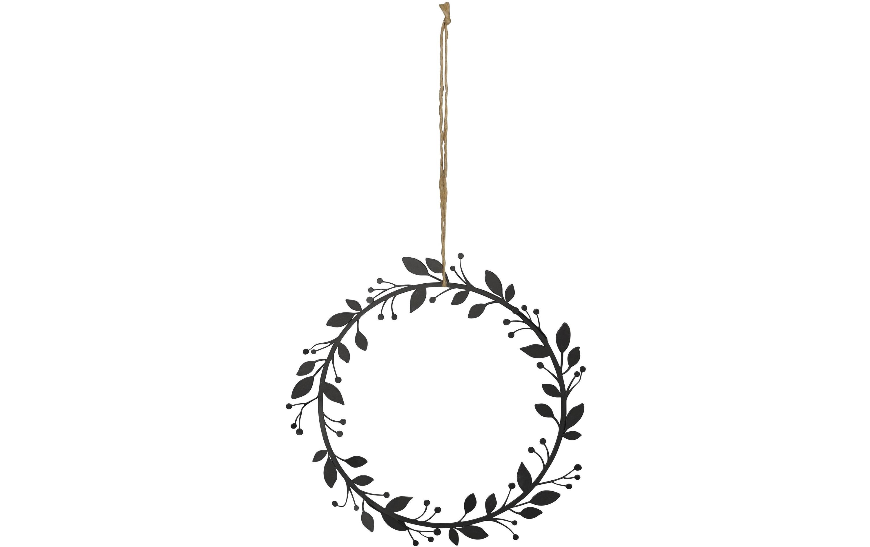COCON Aufhänger Kranz 25 x 25 cm, Schwarz