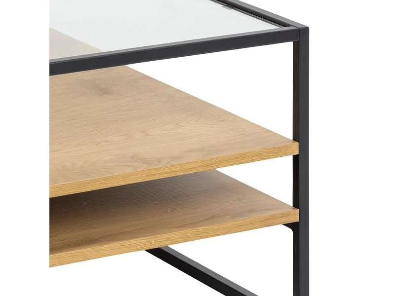 AC Design Couchtisch Randolf 80 cm x 40 cm, Nature/Schwarz