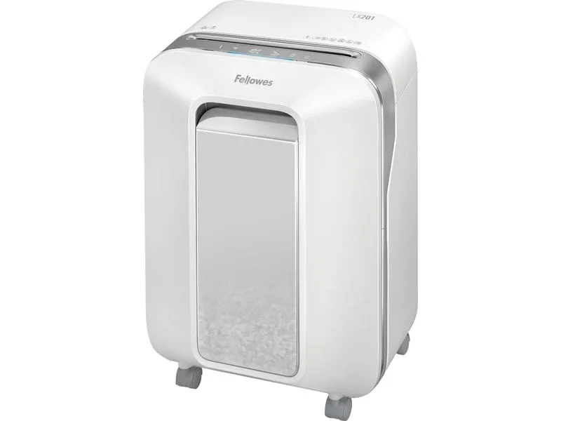 Fellowes Aktenvernichter LX201 P-5, 12 Seiten, Weiss