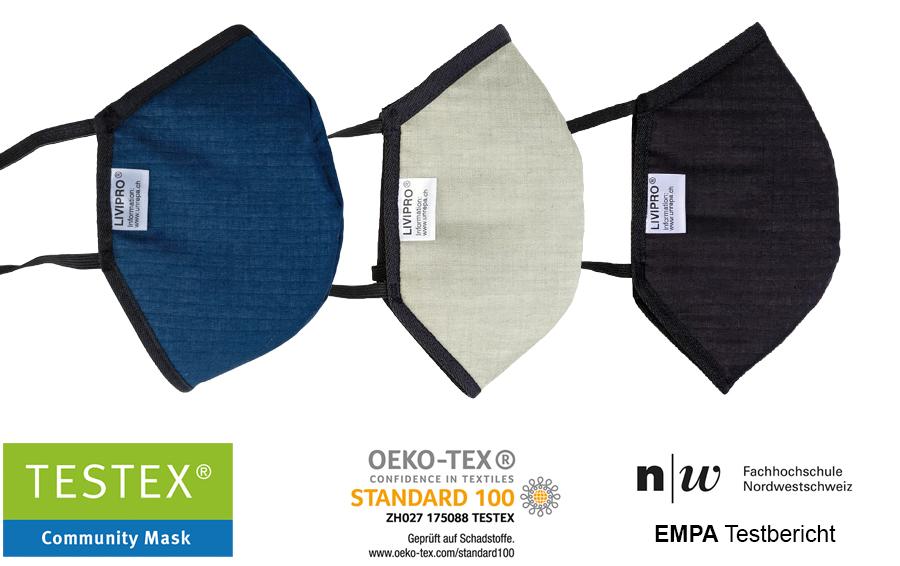 UNREPA Community Stoffmaske LIVIPRO Evolution Gr. S, Schwarz