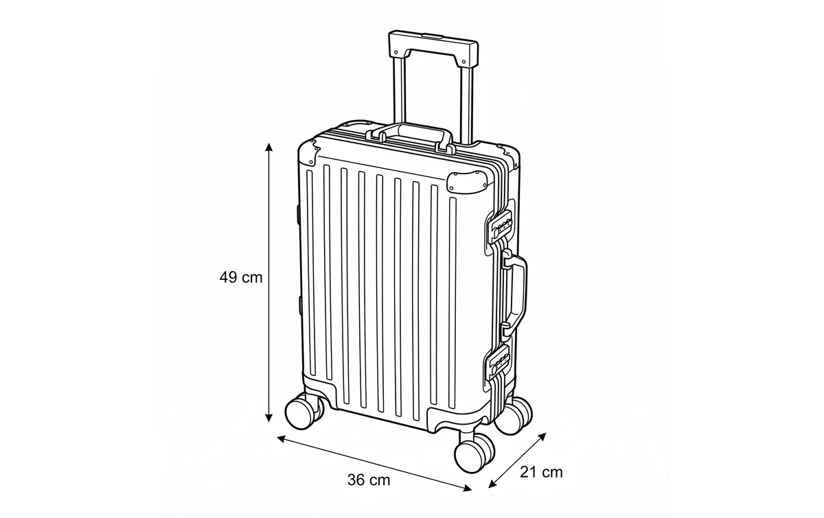 KOOR Reisekoffer Aluminium 37 L, Grau/Grün KOOR Reisekoffer Aluminium 37 L, Grau/Grün