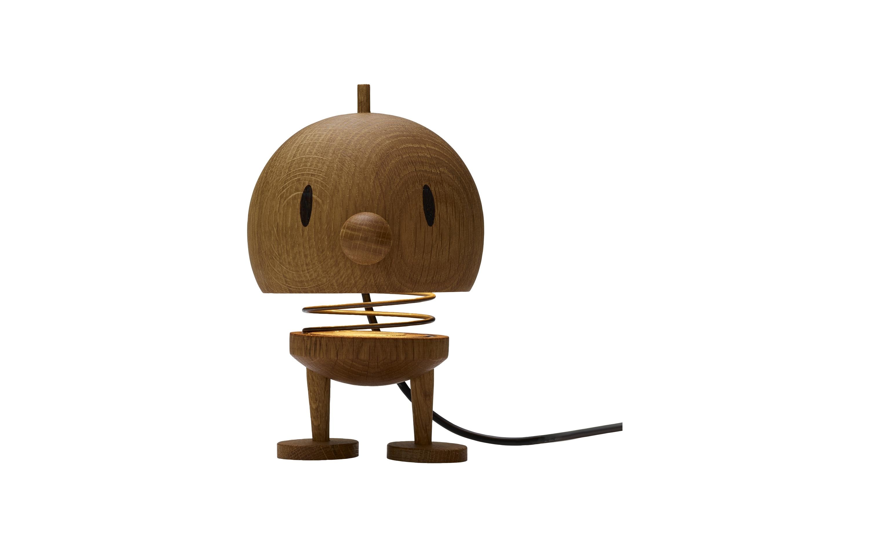 Hoptimist Tischleuchte Stahl/Eiche, 10 x 15 cm