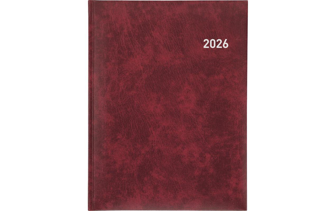 Biella Geschäftsagenda Orario Weinrot, 17.8 x 23.5 cm