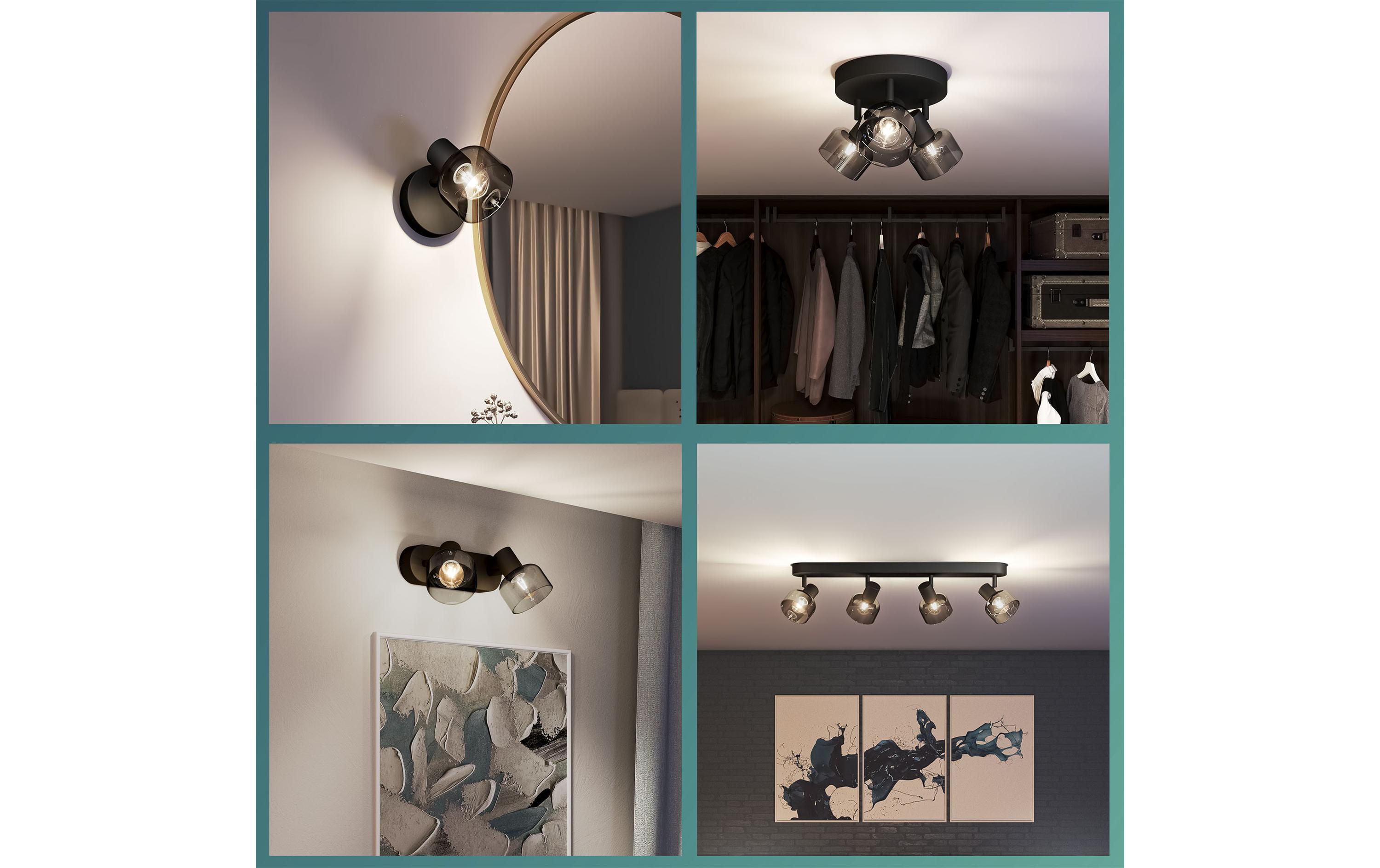 Philips Aufbauspot Sleet 3er Spot für E14 Schwarz, ohne Leuchtmittel