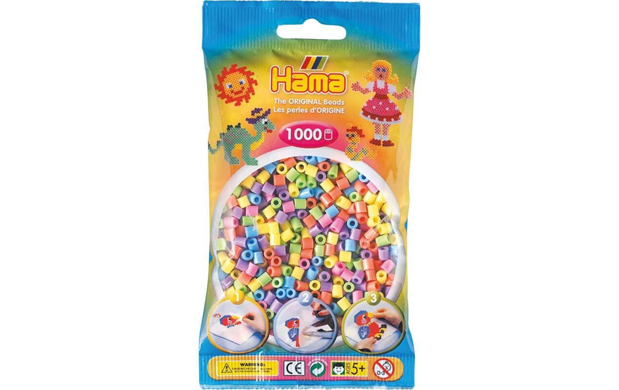 Hama Bügelperlen 1000 Stk. pastell Mehrfarbig