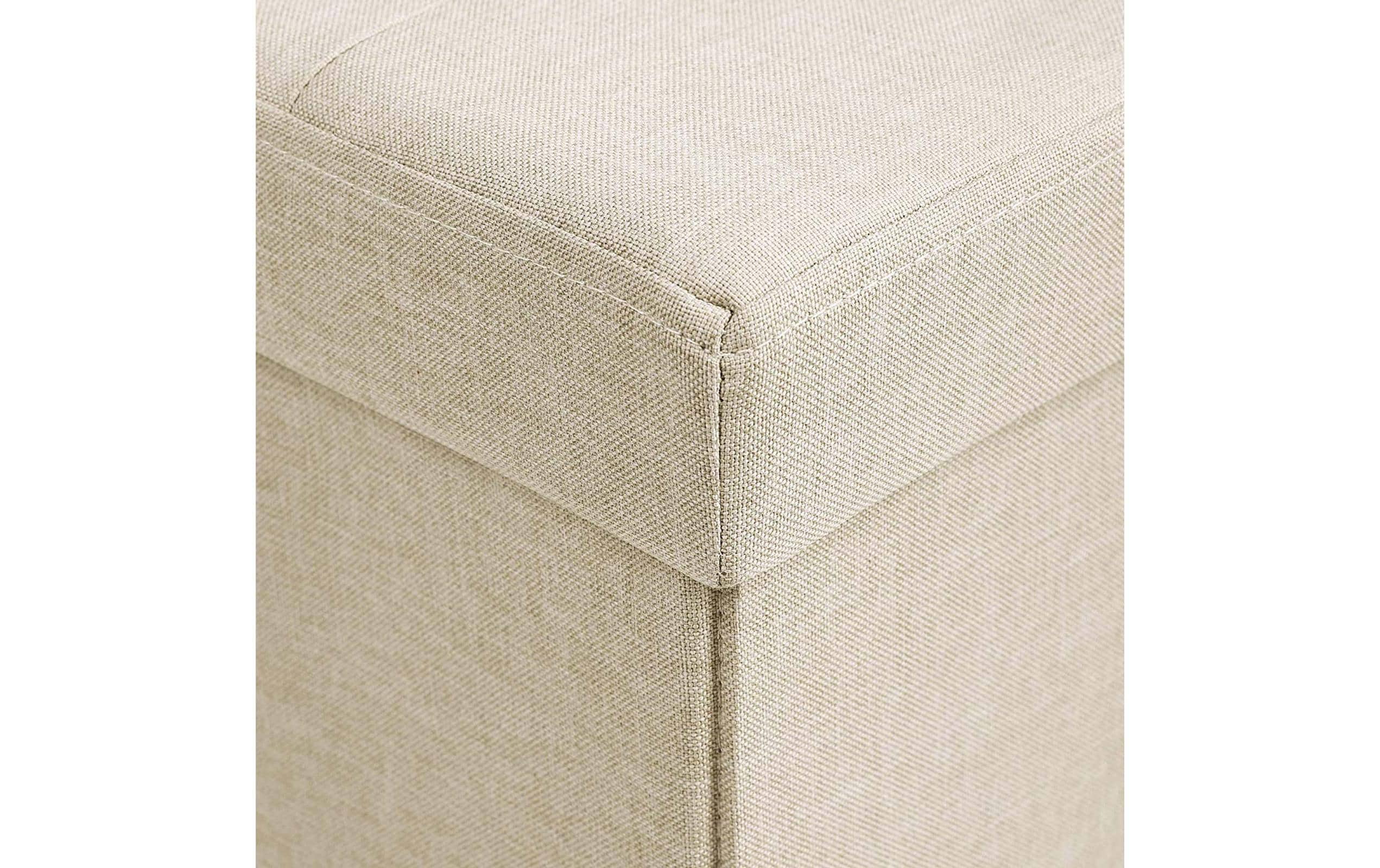 Songmics Sitztruhe Ottomane mit Stauraum 110 x 38 cm, Beige
