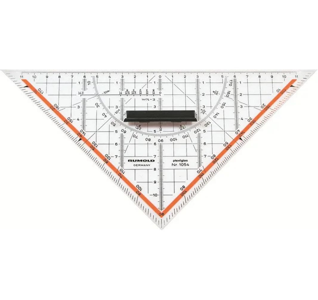 Rumold Geodreieck Plexiglas 22 cm, Skala Rumold Geodreieck Plexiglas 22 cm, Skala