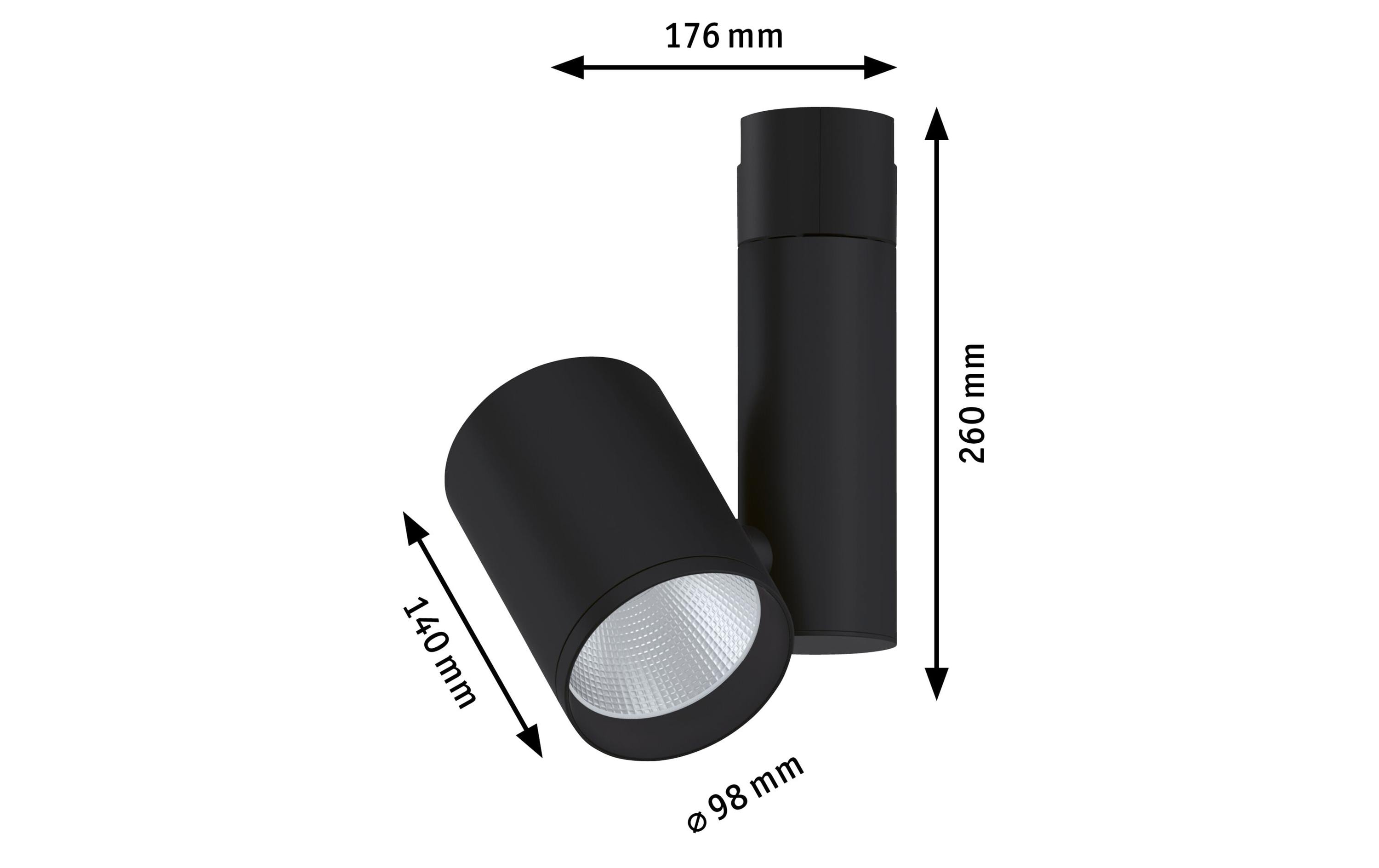Paulmann LED Schienenspot URail Zeuz, 33 W, 4000 K, 39°, Schwarz
