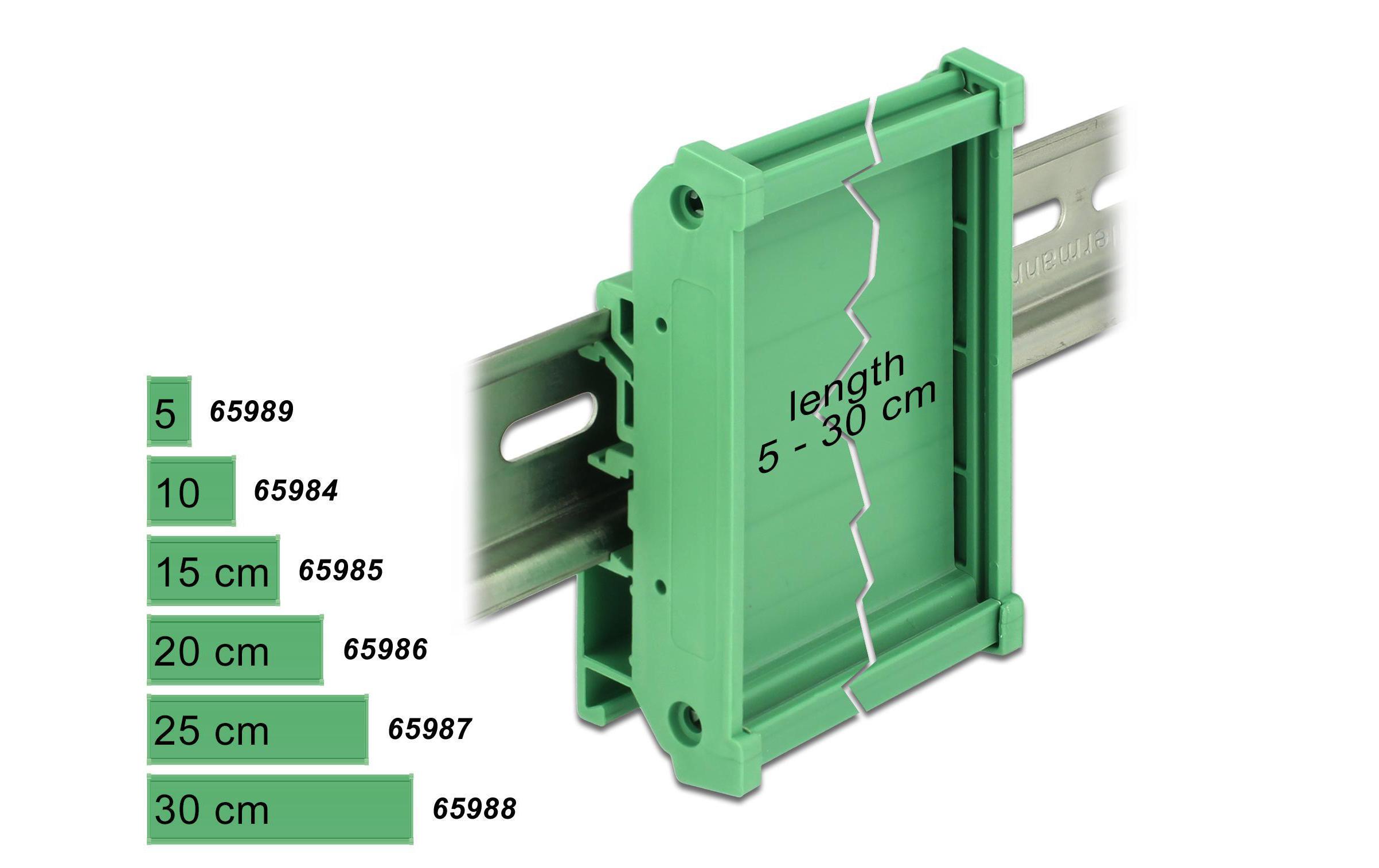 Delock Platinenhalterung 10 cm für Hutschiene