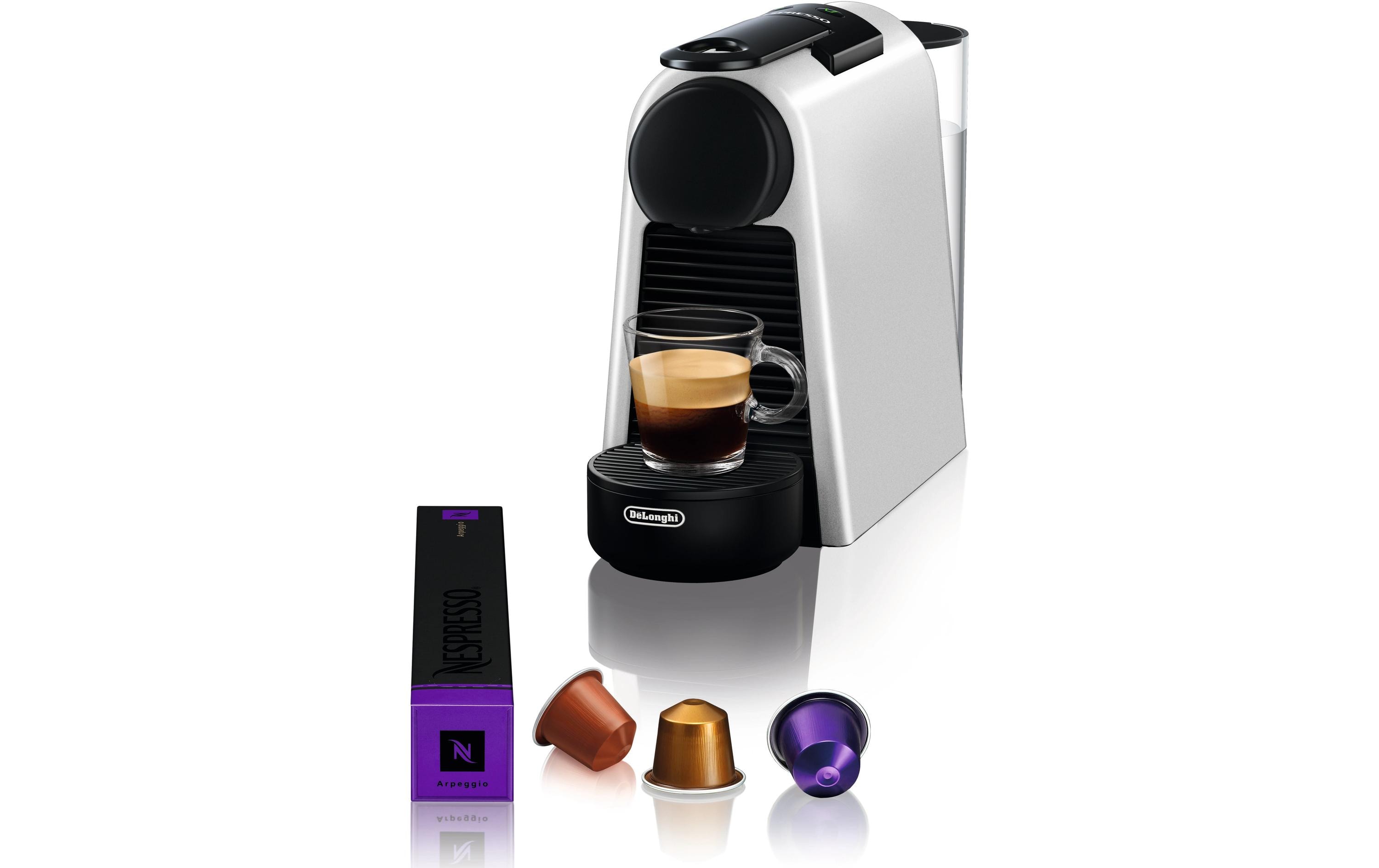 De'Longhi Portionskaffeemaschine Essenza Mini EN85.S Silber
