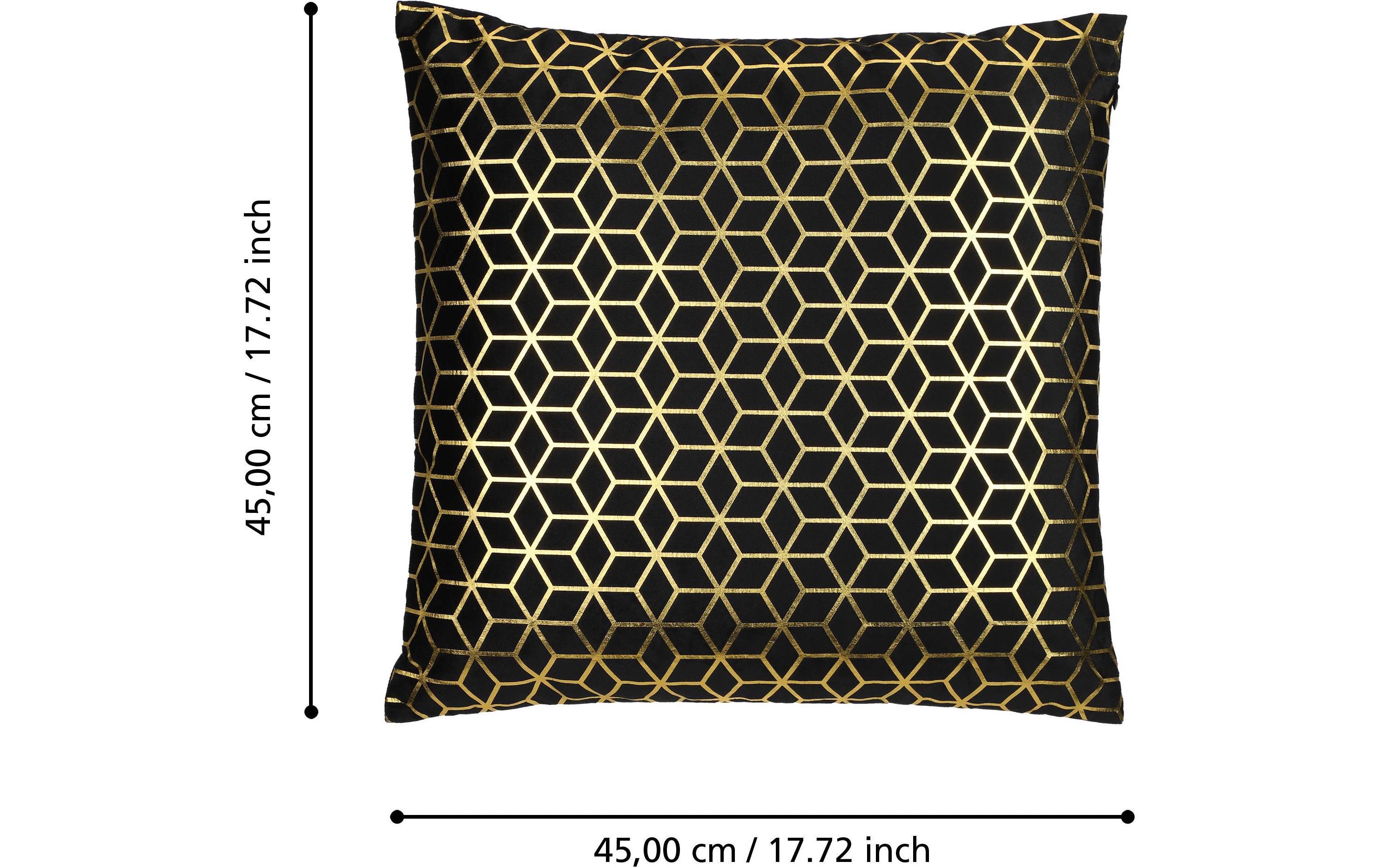 EGLO Kissen Singu 45 x 45 cm, Gold/Schwarz