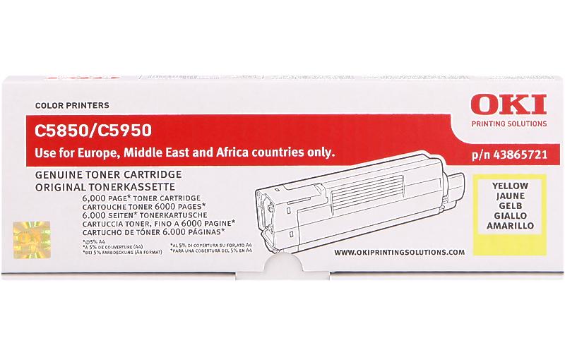 OKI Toner 43865721 Yellow