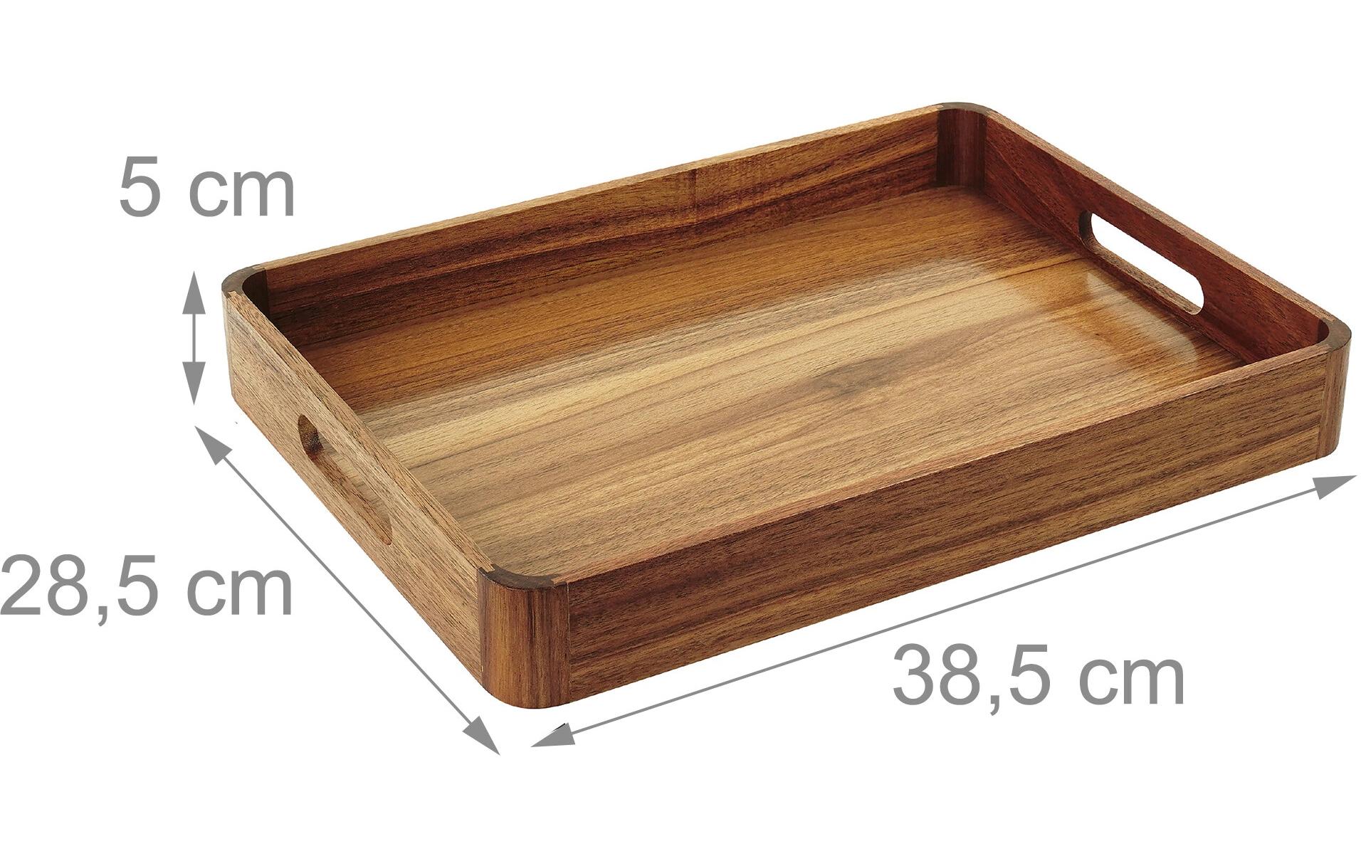 relaxdays Serviertablett Braun