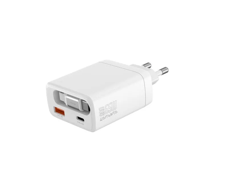 4smarts USB-Wandladegerät PDPlug Slim 65W GaN Jojo Weiss