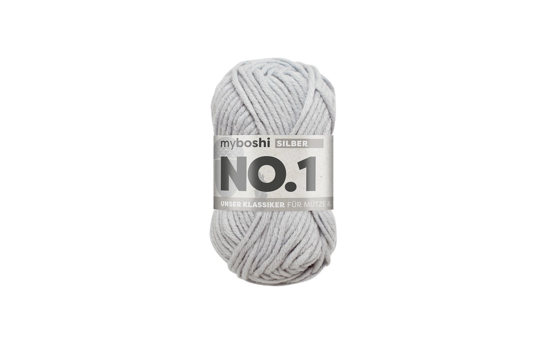 myBoshi Wolle Nr.1 Silber 50 g, 55 m