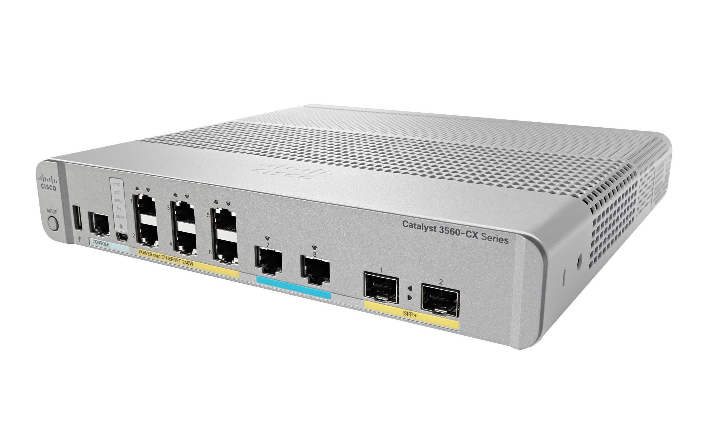 Cisco PoE+ Switch 3560CX-8XPD-S 10 Port