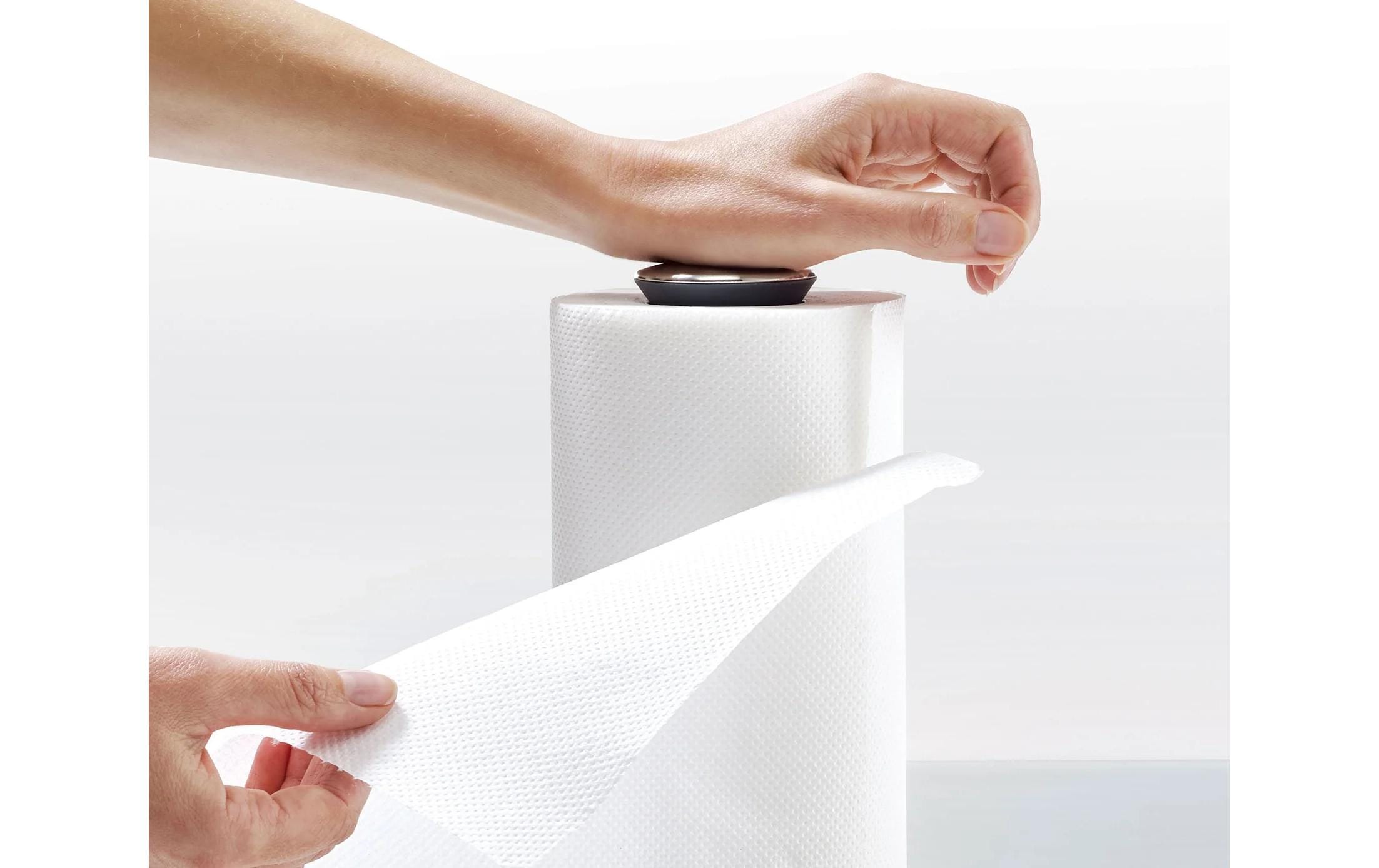 Joseph Joseph Küchenrollenhalter Push+Tear Schwarz, 15 x 32 cm