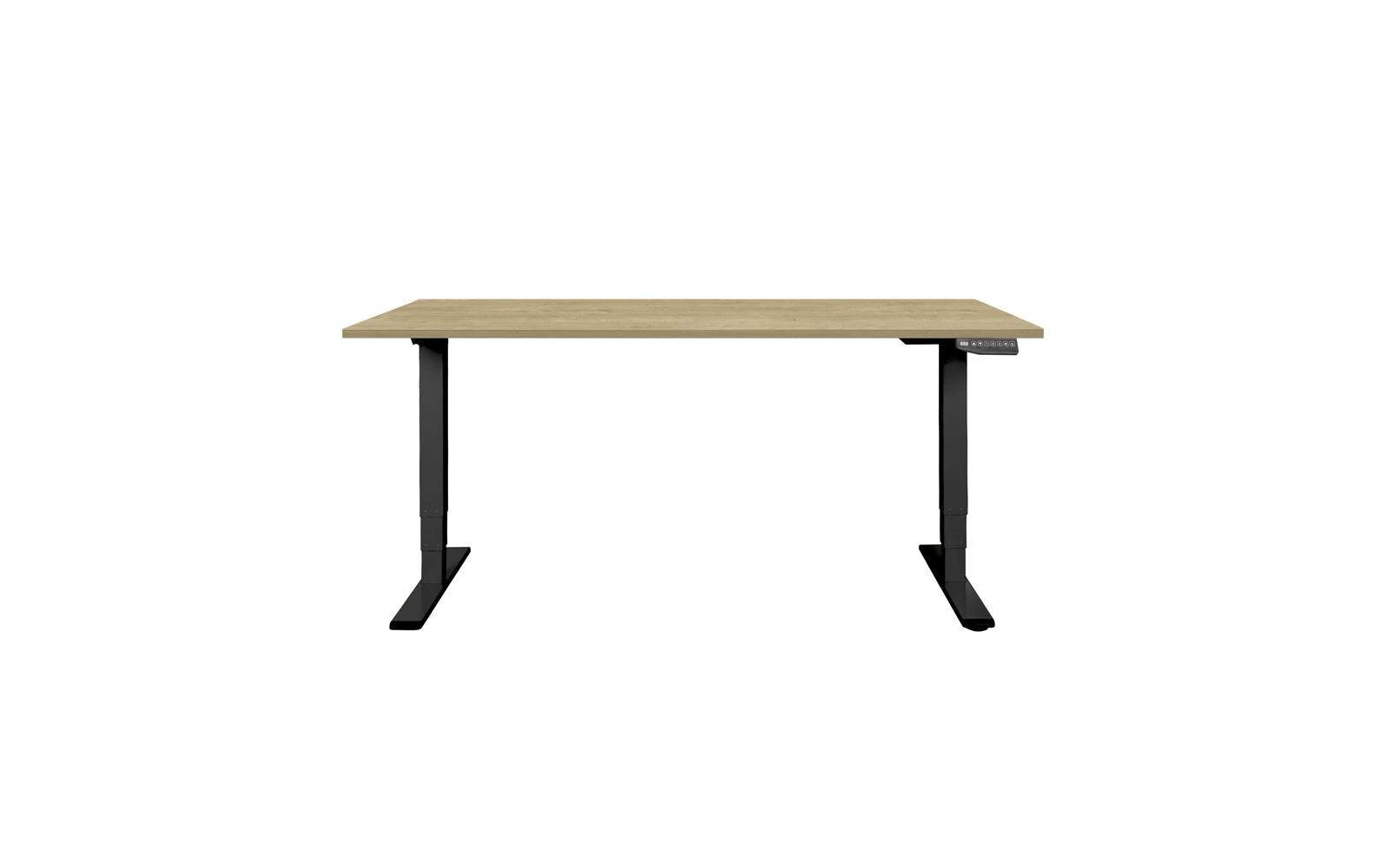 Contini höhenverstellbarer Bürotisch 1.4 x 0.8 m Eiche/Schwarz