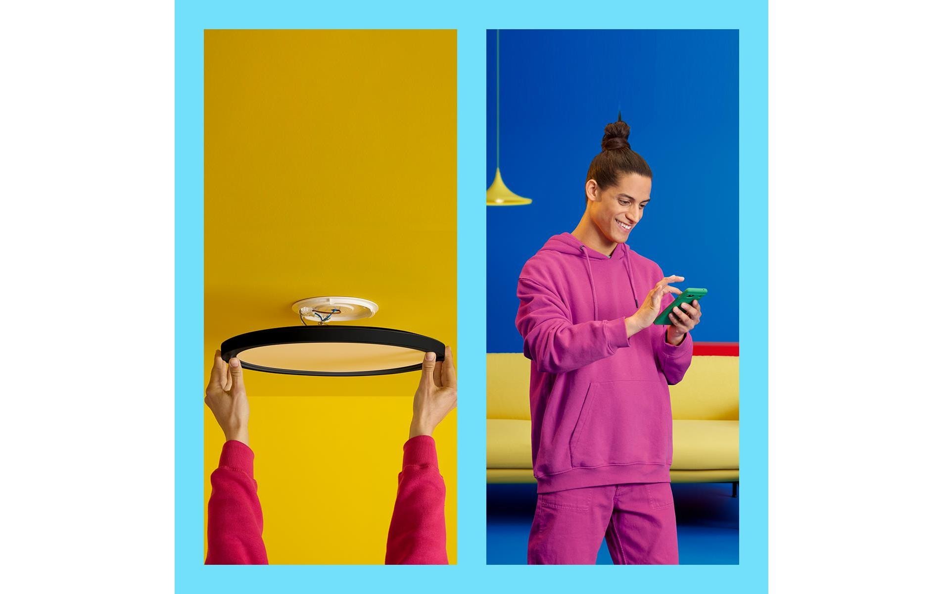 WiZ SuperSlim Tunable White & Color 2450 lm Schwarz