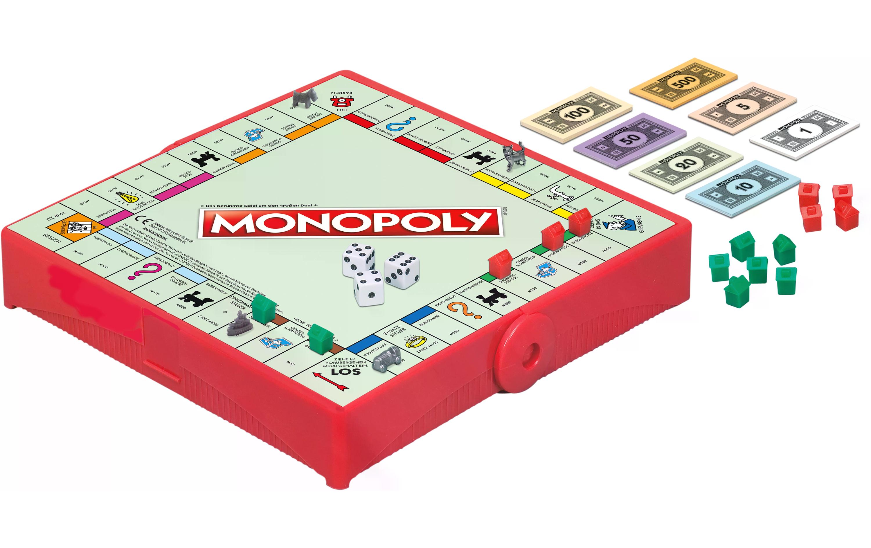 Hasbro Gaming Familienspiel Monopoly Kompakt -DE-