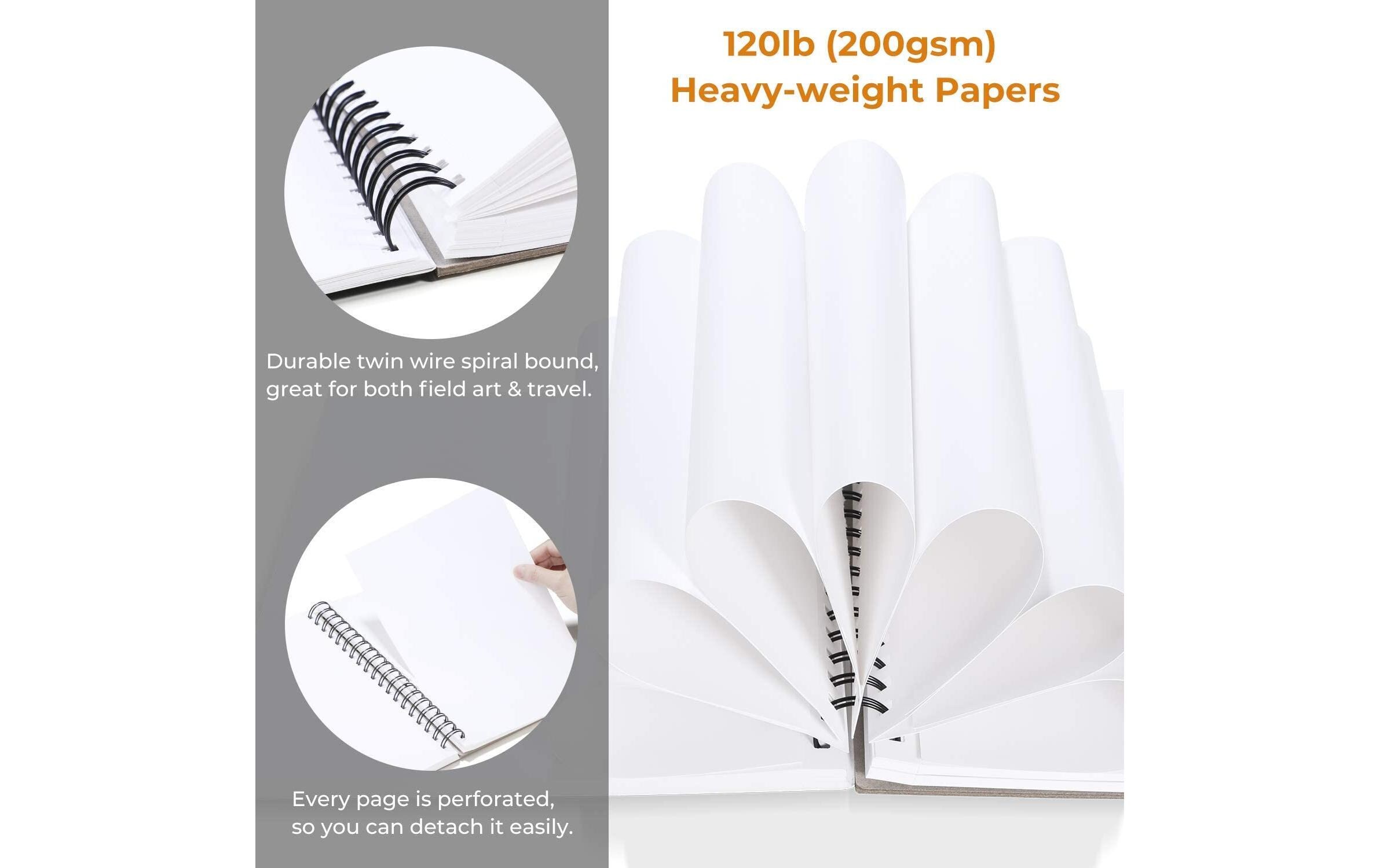 Ohuhu Zeichenblock 200 g/m², 124 Seiten 25.4 x 19.3 cm