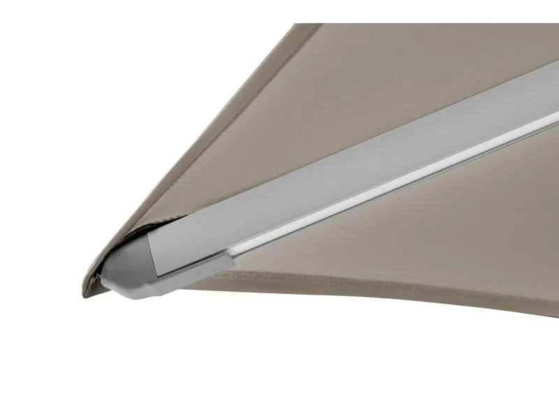 Suncomfort by Glatz Sonnenschirm Varioflex Solar LED, 300 x 300 cm, Hellgrau Suncomfort by Glatz Sonnenschirm Varioflex Solar LED, 300 x 300 cm, Hellgrau