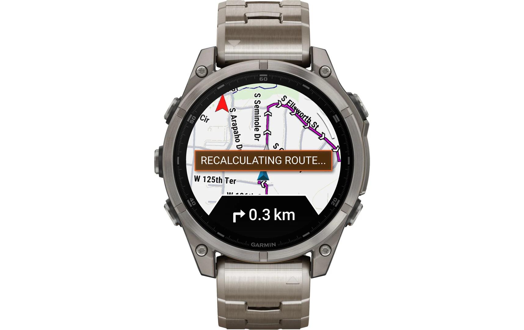 GARMIN Sportuhr Fenix 8 AMOLED Sapphire, 47 mm Titan