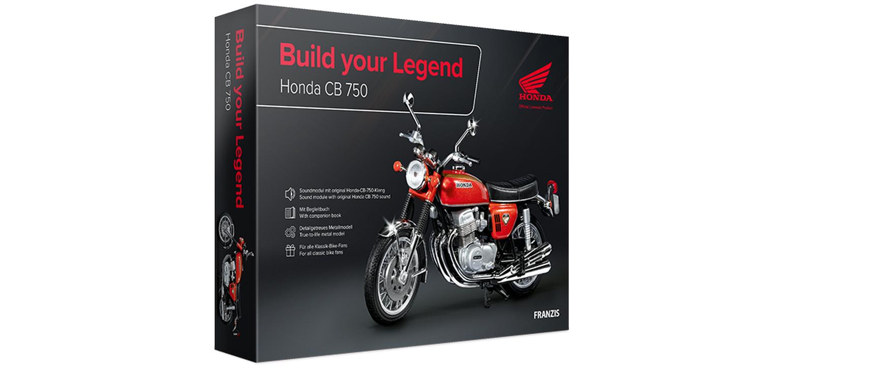 Franzis Bausatz Honda CB 750 Build your Legend 1:24, DE/EN Franzis Bausatz Honda CB 750 Build your Legend 1:24, DE/EN