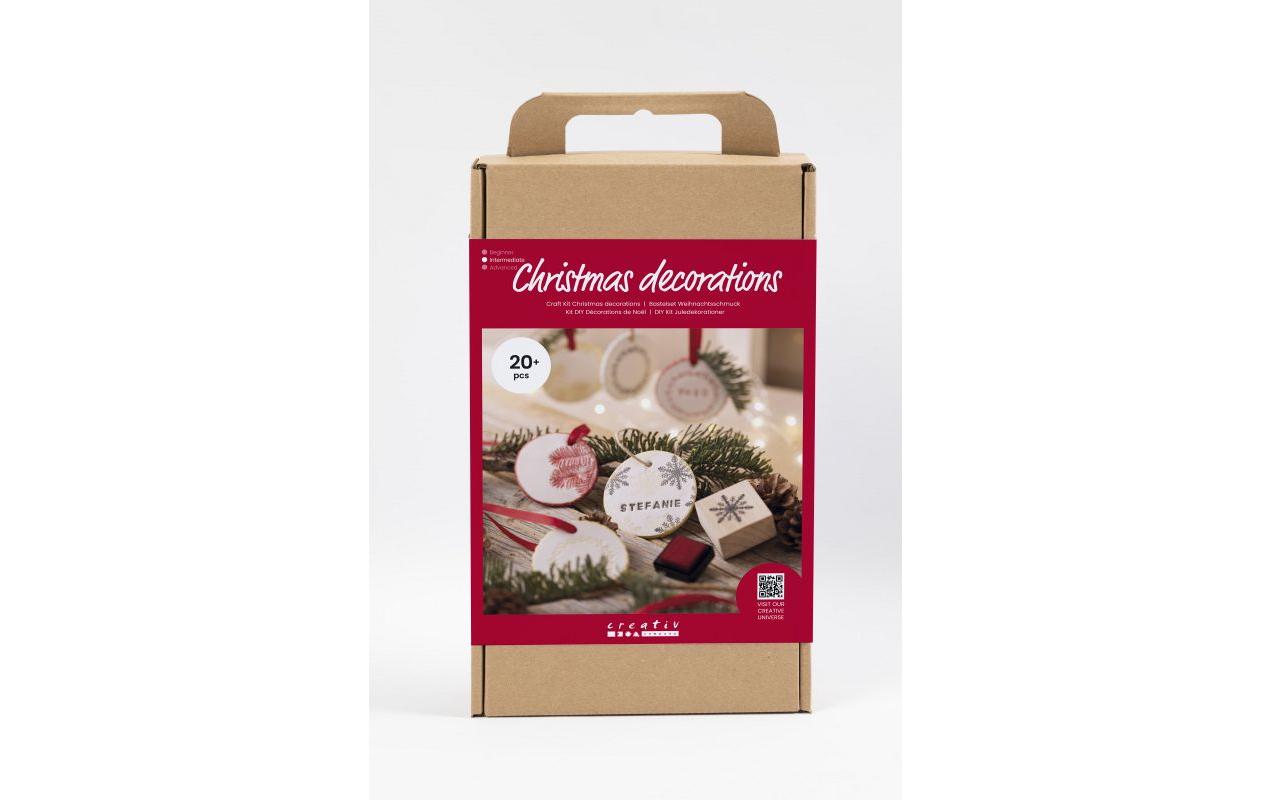 Creativ Company Bastelset Weihnachtskugeln Ton