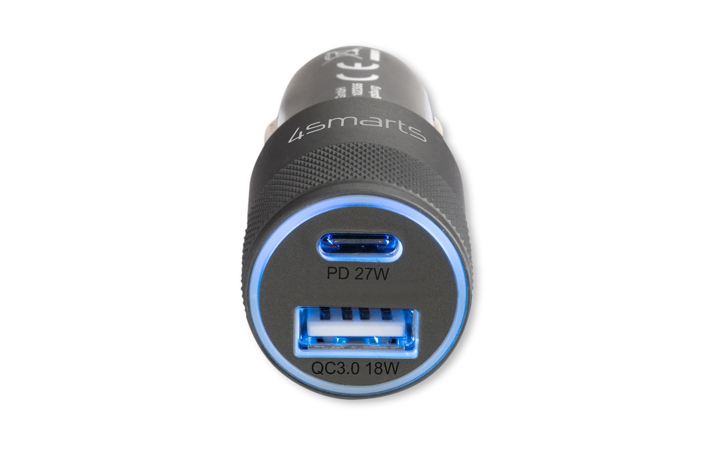 4smarts Autoladegerät Rapid+ 27W PD + QC 3.0 4smarts Autoladegerät Rapid+ 27W PD + QC 3.0