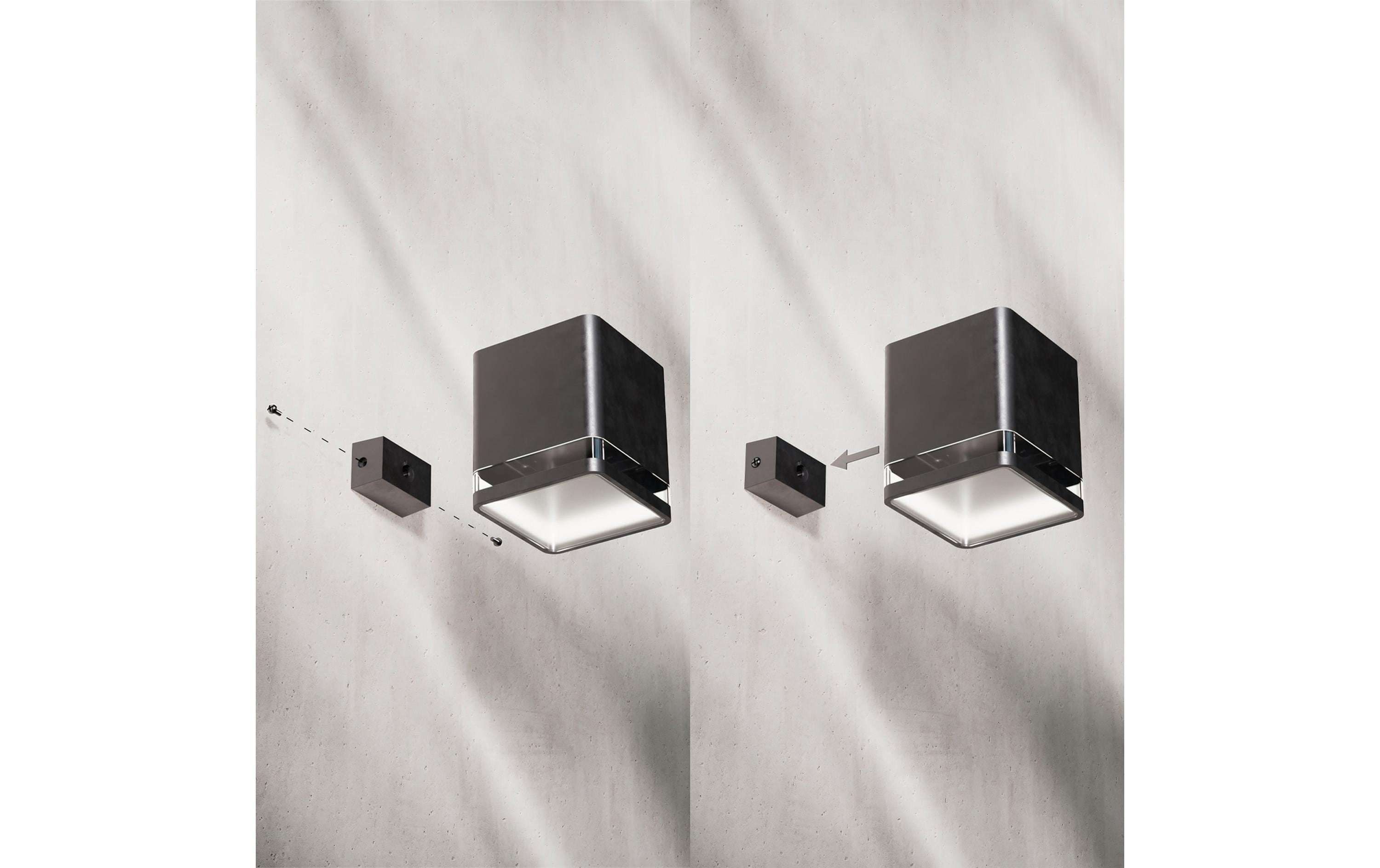 Philips Virona Wand Solar 1.8W 2700K schwarz