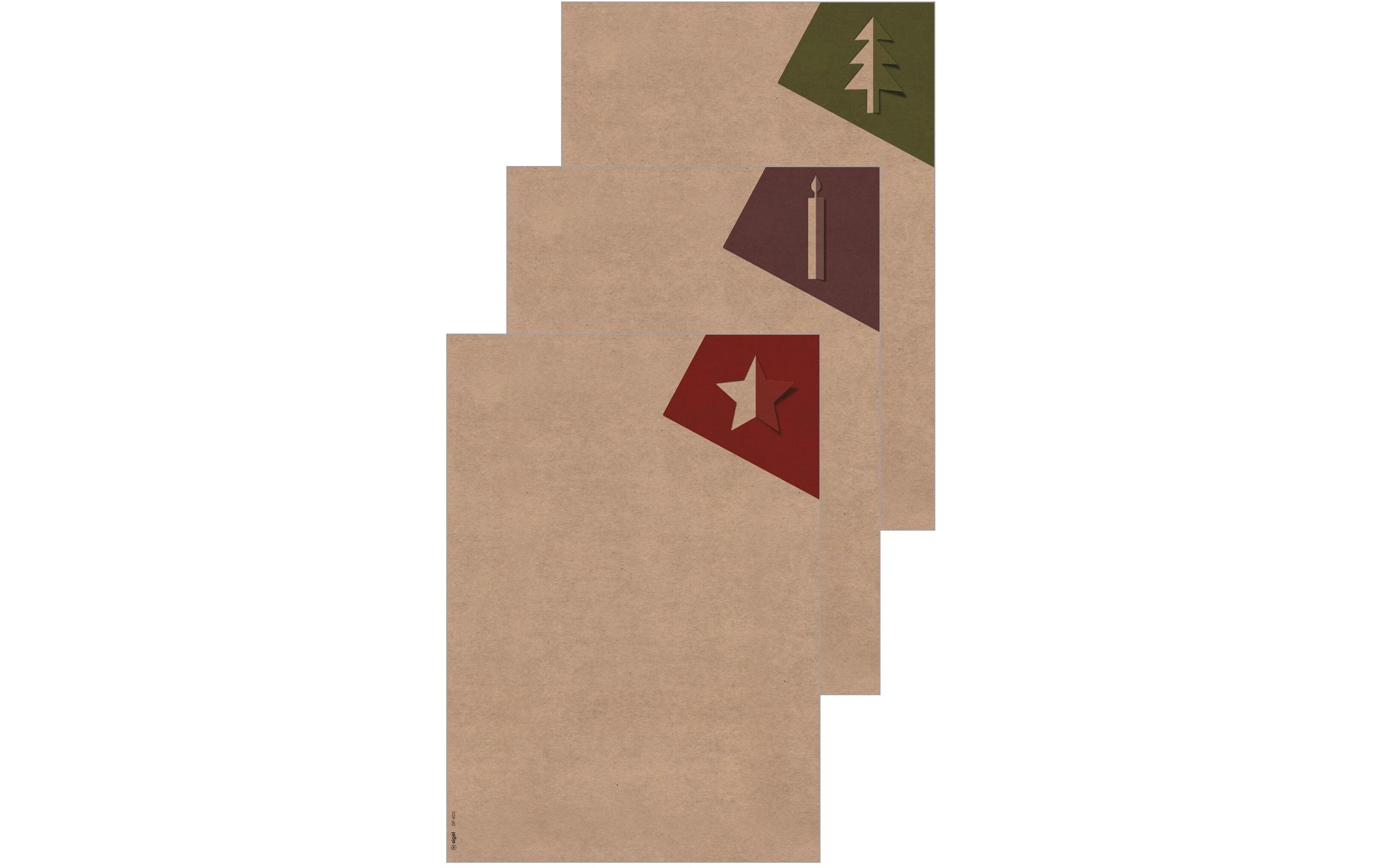 Sigel Motivpapier Cut-out Style, A4, 100 g/m², 25 Blatt