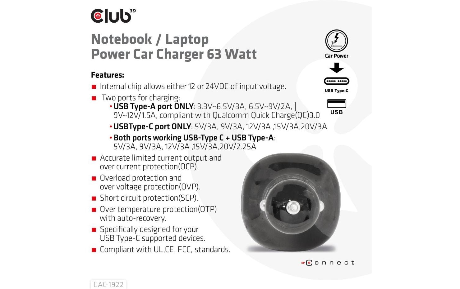 Club 3D Autoladegerät CAC-1922