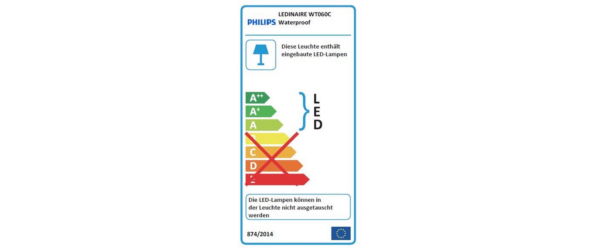 Philips Professional Feuchtraumleuchte Ledinaire 840 PSU L600 15W