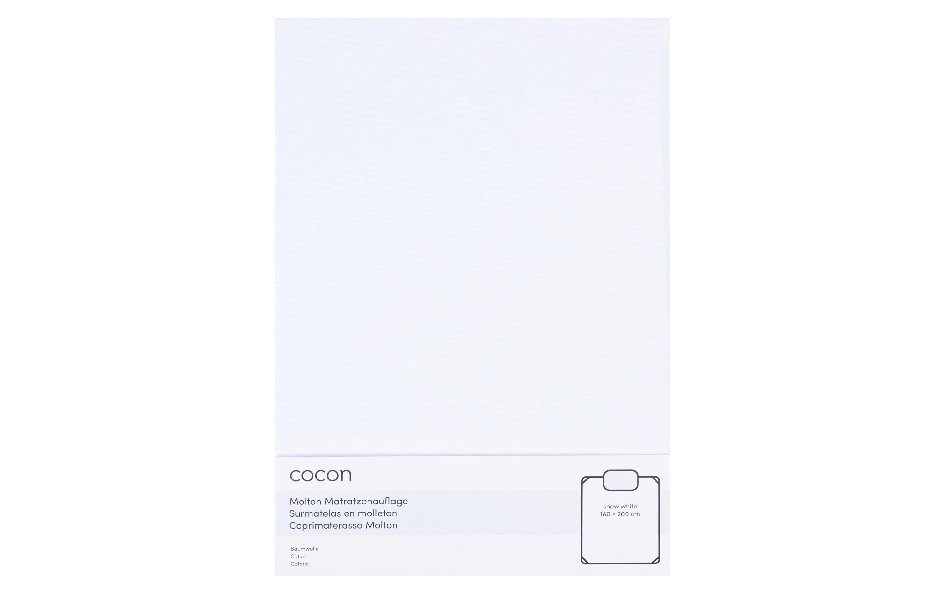 COCON Fixmolton wasserdicht 180 x 200 cm, Weiss