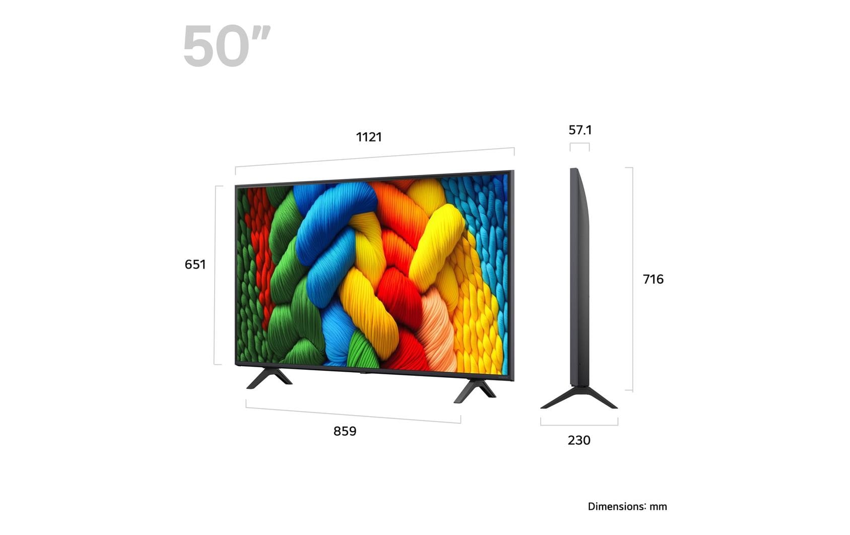 LG TV 50NANO80A6B 50, 3840 x 2160 (Ultra HD 4K), LED-LCD