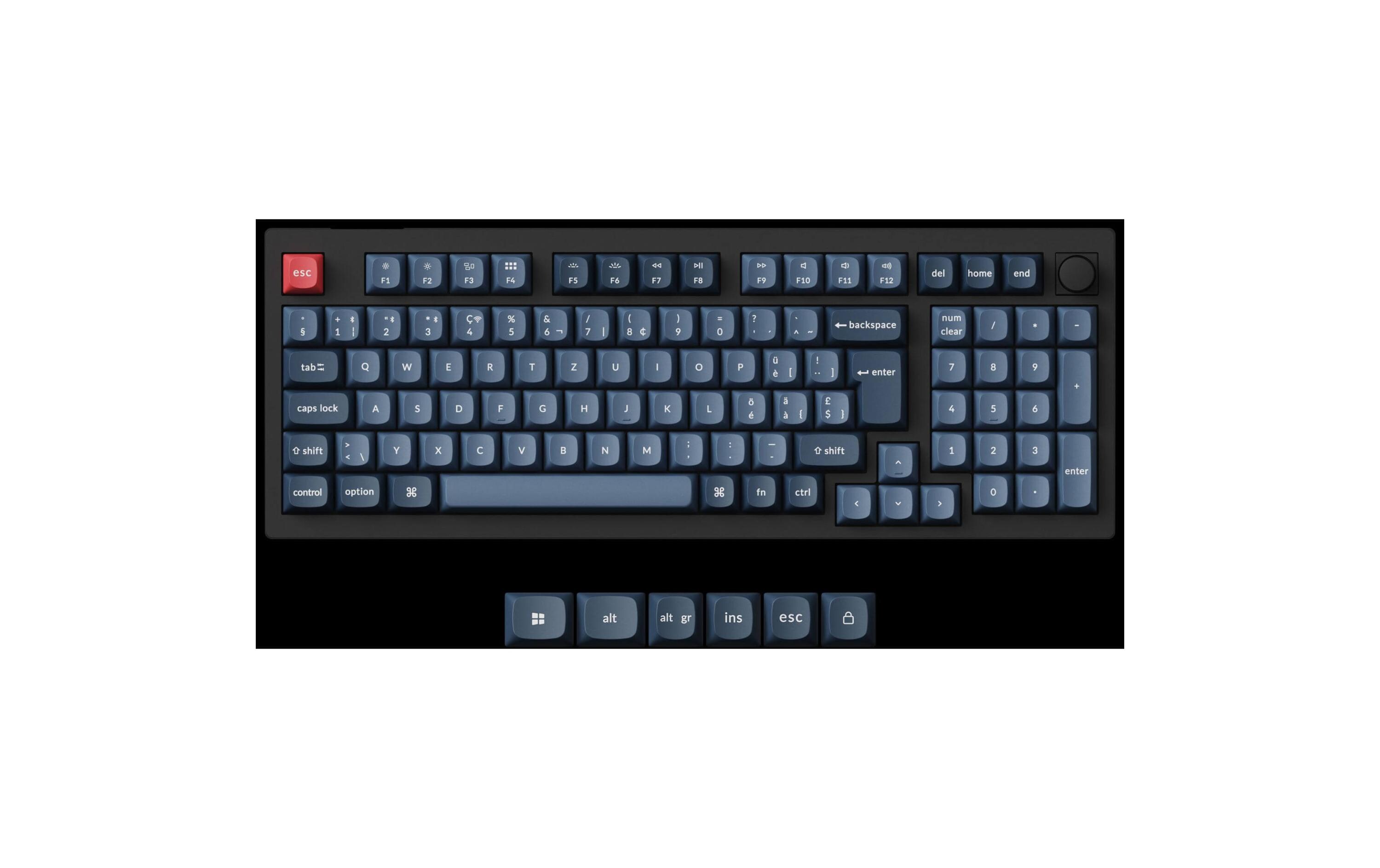 Keychron Gaming-Tastatur V5 Max Black Red Switch