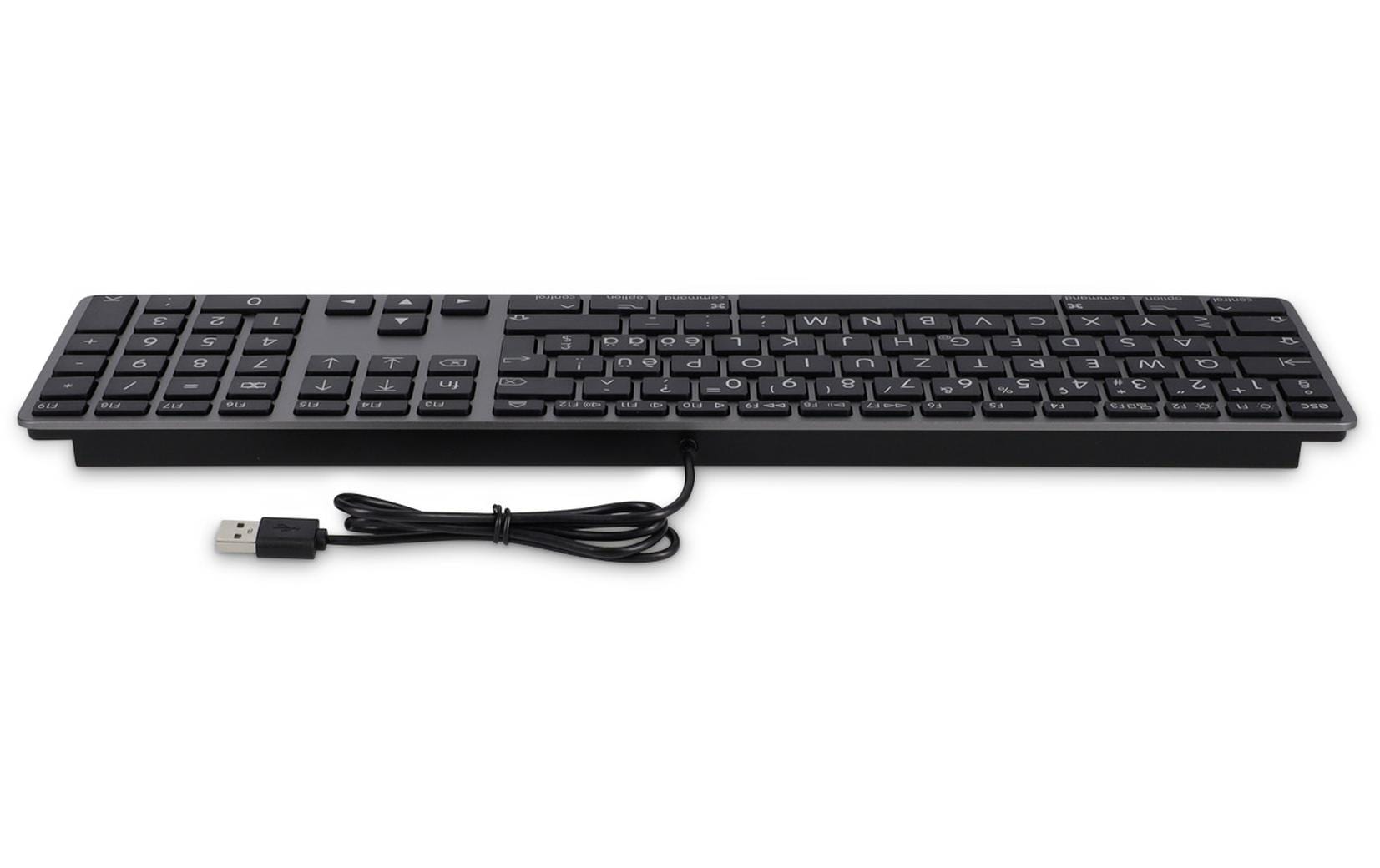 LMP Tastatur USB Grosse Beschriftung Grau