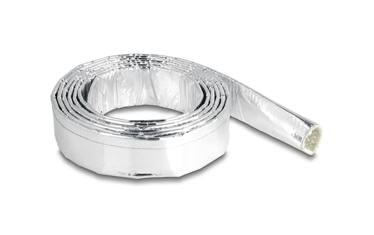 Delock Kabelschlauch aus Glasfasergeflecht / Alu 2 m x 16 mm Silber Delock Kabelschlauch aus Glasfasergeflecht / Alu 2 m x 16 mm Silber