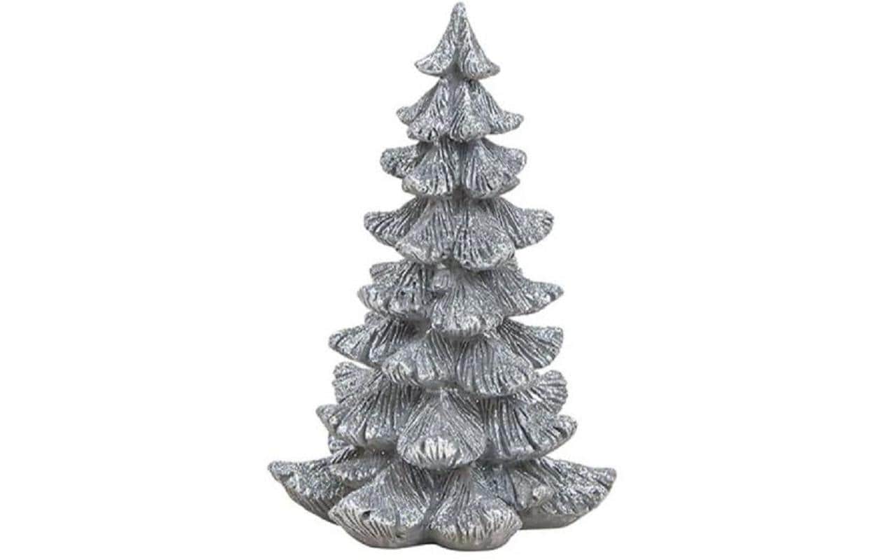 G. Wurm Weihnachtsbaum Silber, 10 x 16 x 10 cm
